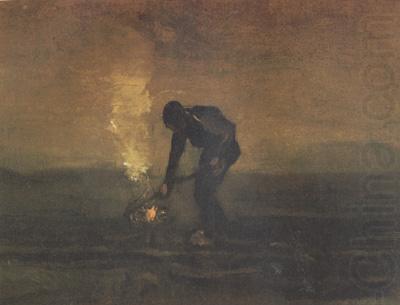 Vincent Van Gogh Peasant Burning Weeds (nn04) china oil painting image